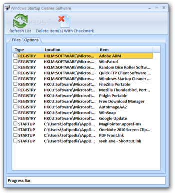 Windows Startup Cleaner Software screenshot