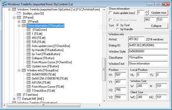 Windows TreeInfo screenshot