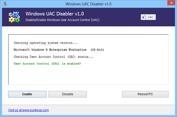 Windows UAC Disabler screenshot