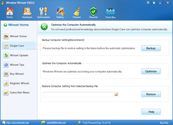 Windows Winset screenshot 2
