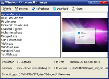 Windows XP LogonUI Changer screenshot 2