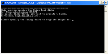 Windows XP Pro Startup Disk screenshot