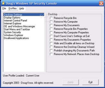 Windows XP Security Console screenshot 2