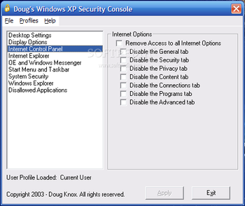 Windows XP Security Console screenshot 4