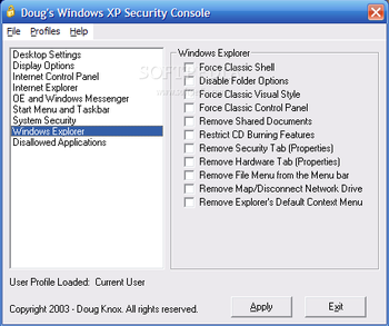 Windows XP Security Console screenshot 9