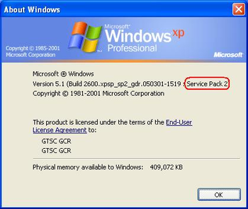 Windows XP Service Pack 2 screenshot 2
