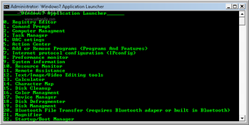 Windows7 Application Launcher screenshot