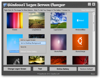 Windows7 Logon Screen Changer screenshot 2