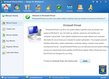 Windows8 Winset screenshot