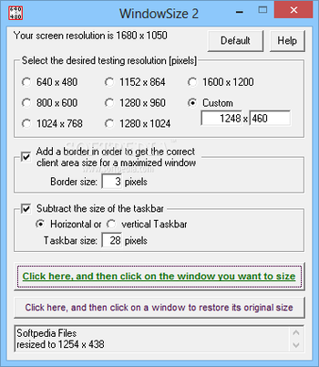 WindowSize screenshot