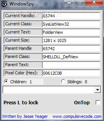 WindowSpy screenshot