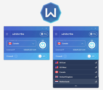 Windscribe VPN screenshot