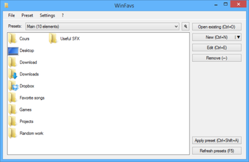 WinFavs screenshot