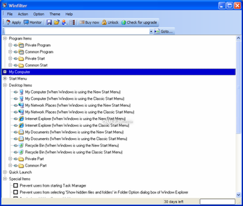 Winfilter screenshot