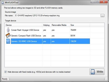 WinFLASHTool screenshot