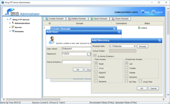 Wing FTP Server screenshot 2