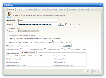 Wing FTP Server screenshot 11