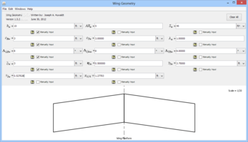 Wing Geometry screenshot