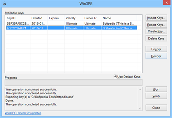 WinGPG screenshot