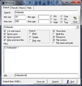 WinGrep screenshot