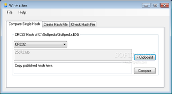 WinHasher screenshot