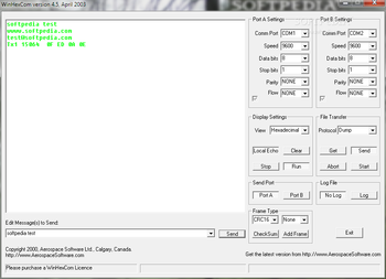WinHexCom screenshot