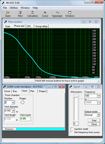 WinISD screenshot 2