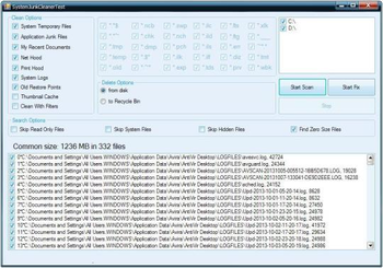 WinLib System Junk Cleaner screenshot