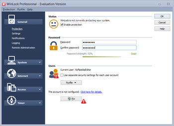 WinLock Professional screenshot