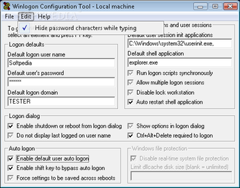 Winlogon Configuration Tool screenshot 2