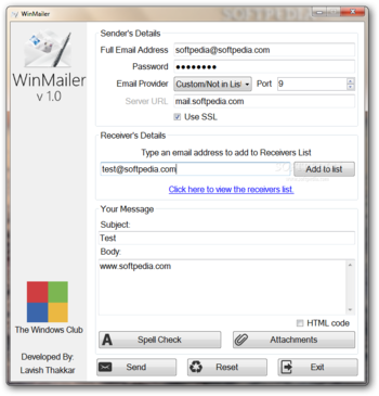 WinMailer screenshot