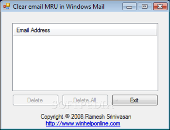 WinMailMRU screenshot