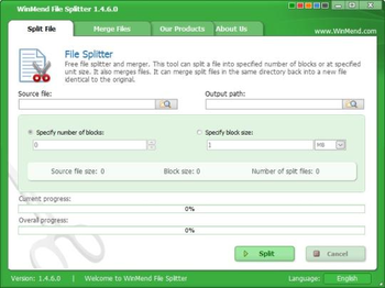 WinMend File Splitter screenshot