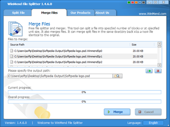 WinMend File Splitter screenshot 2