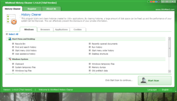 WinMend History Cleaner screenshot