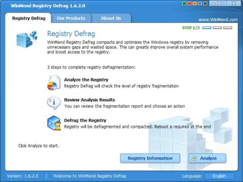 WinMend Registry Defrag screenshot