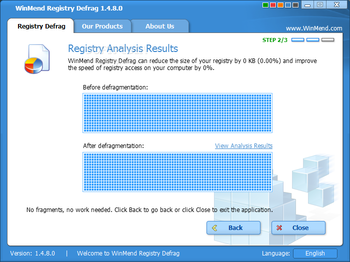 WinMend Registry Defrag screenshot 3