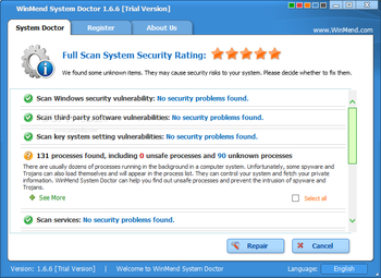 WinMend System Doctor screenshot