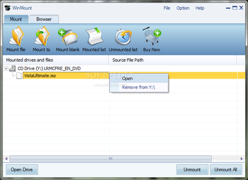 WinMount screenshot