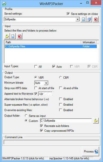 WinMP3Packer screenshot