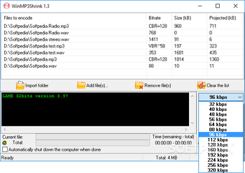WinMP3Shrink screenshot 2