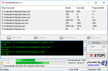 WinMP3Shrink screenshot 3