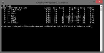 WinMTRCmd screenshot