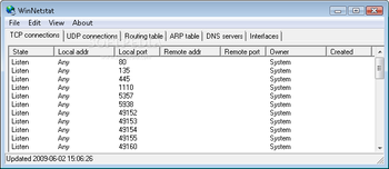 WinNetstat screenshot