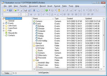 WinOrganizer screenshot
