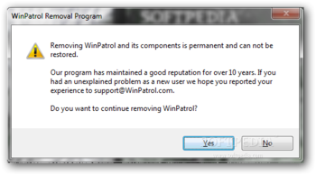 WinPatrol Removal screenshot