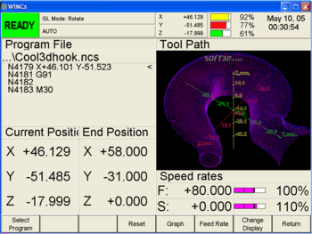WinPCNC screenshot 2
