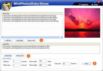 WinPhotoSliderShow screenshot