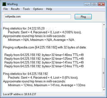 WinPing screenshot