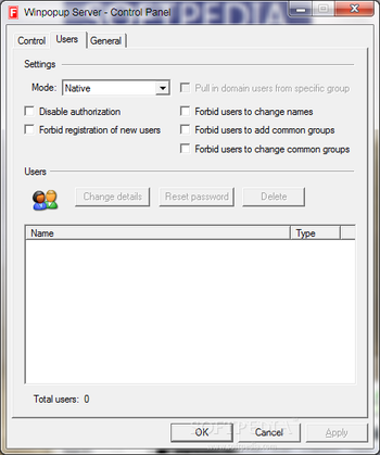 Winpopup Server screenshot 2